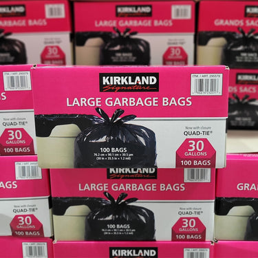 Image of Kirkland Signature Large Garbage Bags, Pack of 100 - 1 x 2.1 Kilos